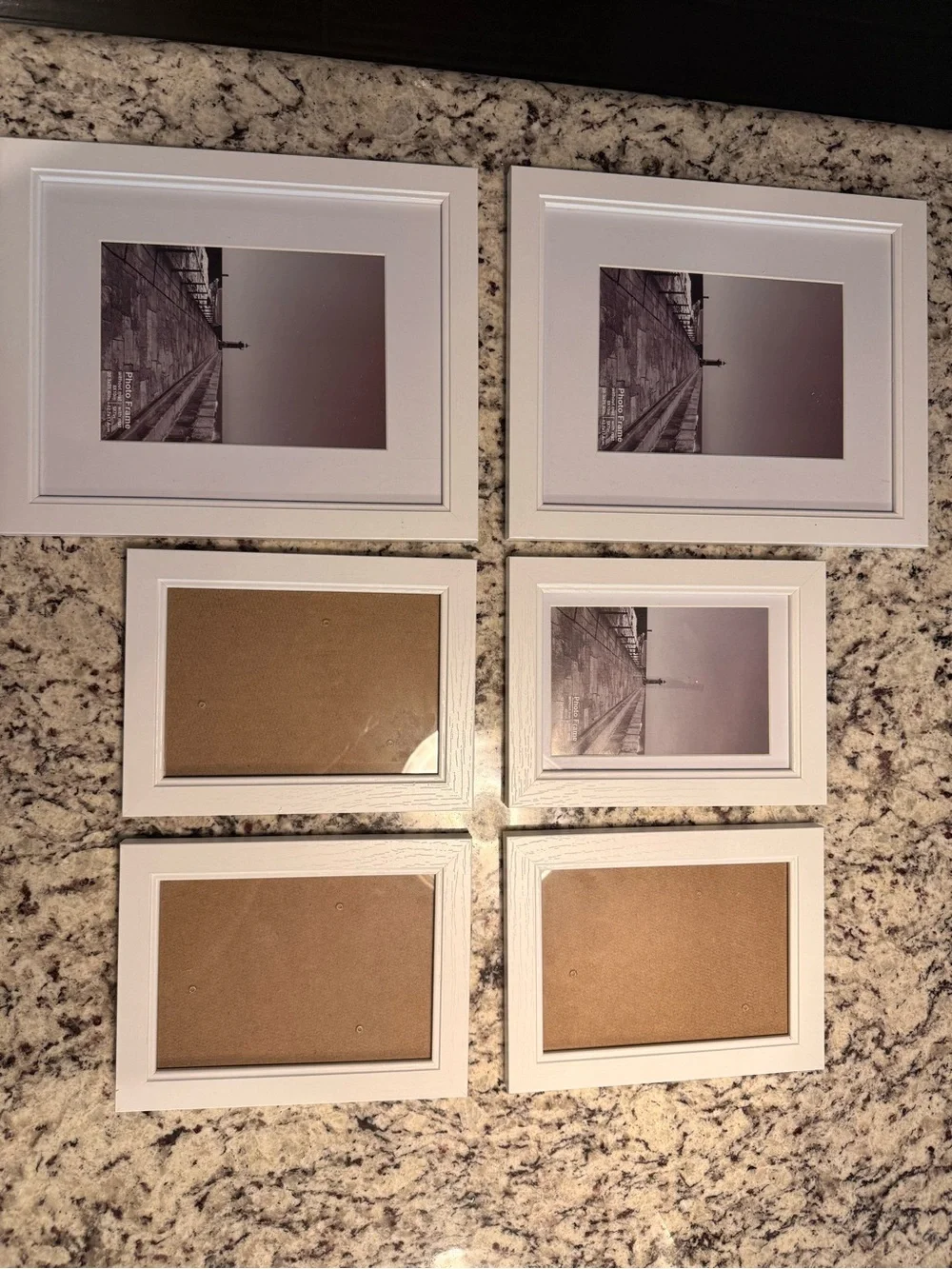 White Home Accent Picture Frame Set - Multipack four 5x7 & two 8x10